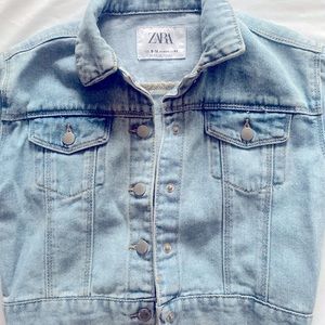 Zara 9-12m girls jean jacket